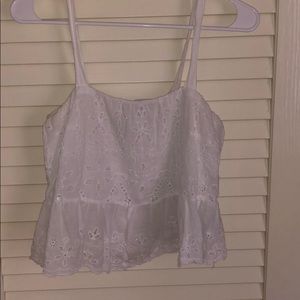 semi cropped american eagle top